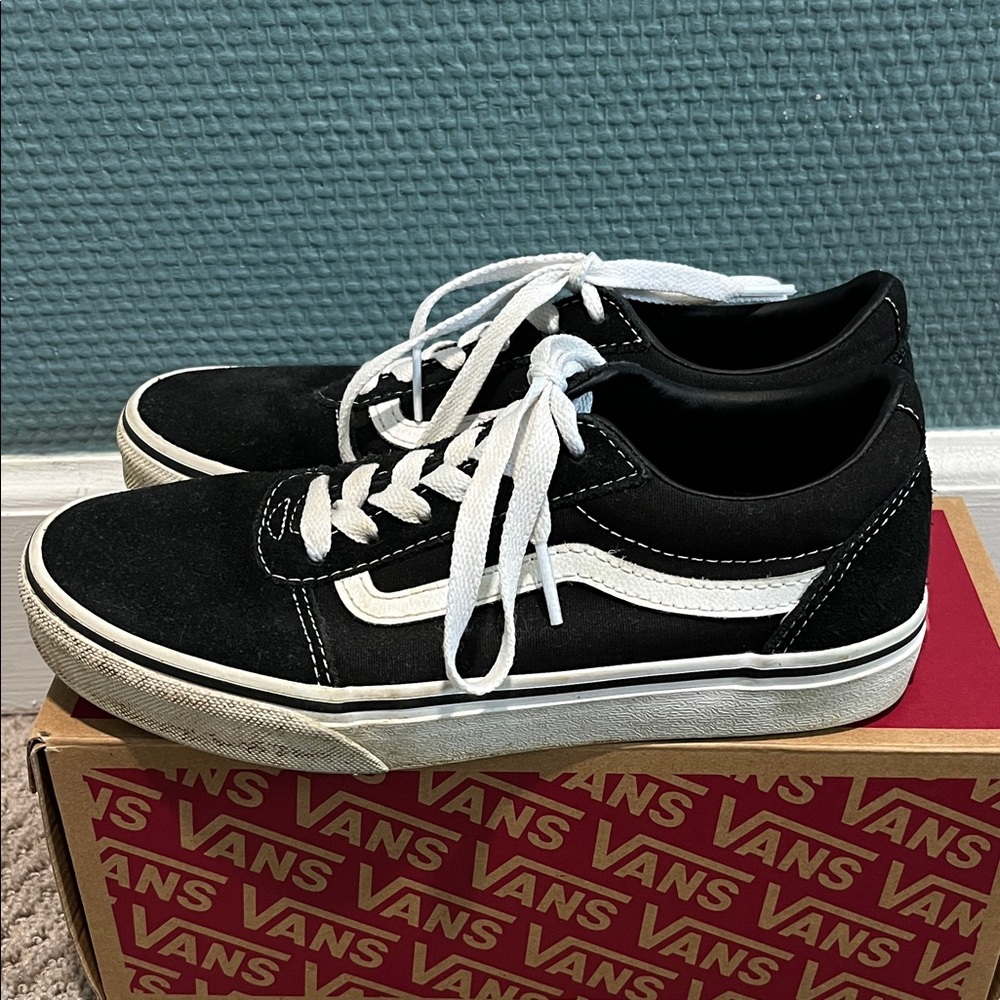 Vans Classic Black and White Skate Shoes